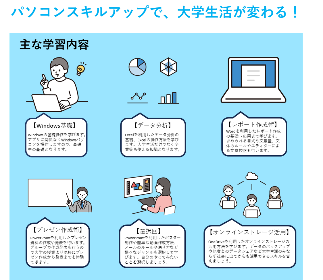 オリジナルPC講座｜宇都宮大学消費生活協同組合受験生・新入生応援